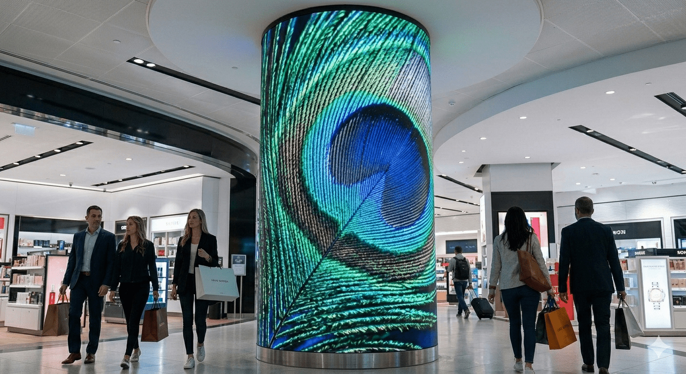 Luxury retail LED pillar