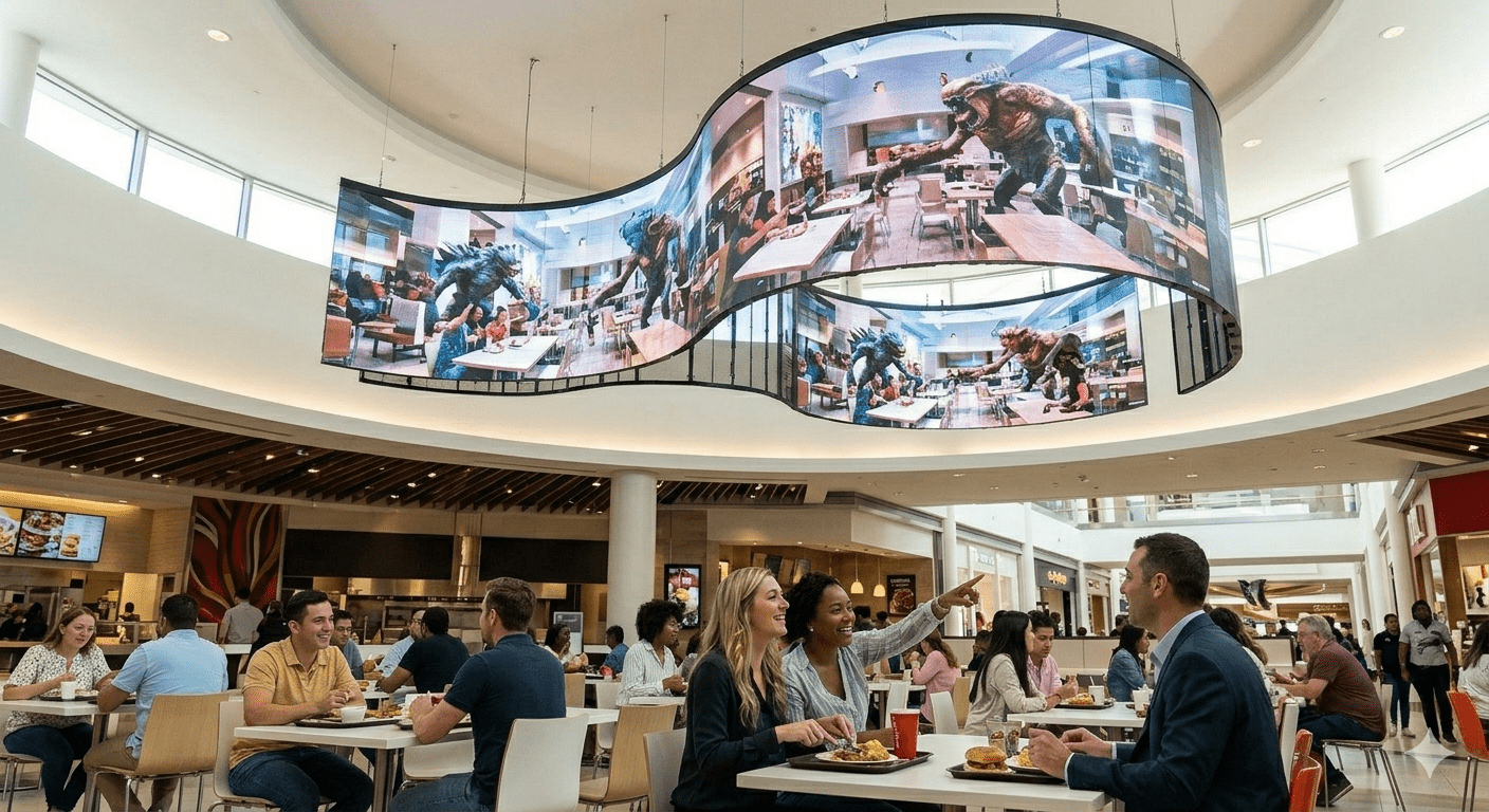 Immersive mall entertainment