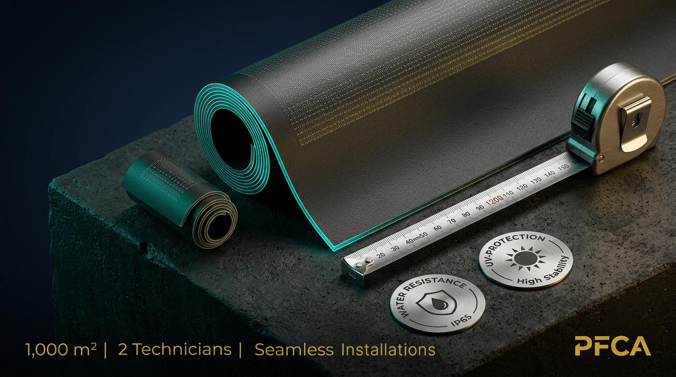 LED film material roll engineering